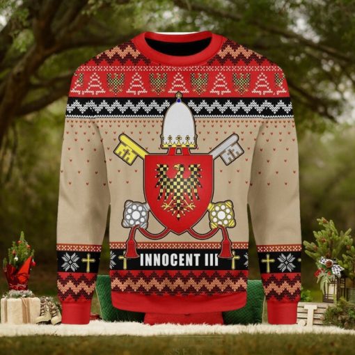 Pope Innocent Iii Coat Of Arms Ugly Christmas Sweater