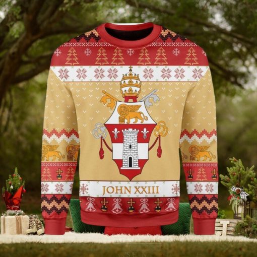Pope John Xxiii Coat Of Arms Ugly Christmas Sweater