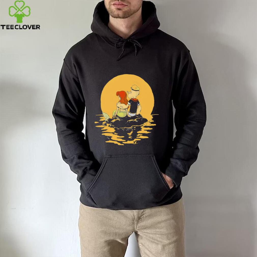 Popeye The Sailor X Ariel The Little Mermaid cartoon shirt Popeye The Sailor X Ariel The Little Mermaid cartoon shirt