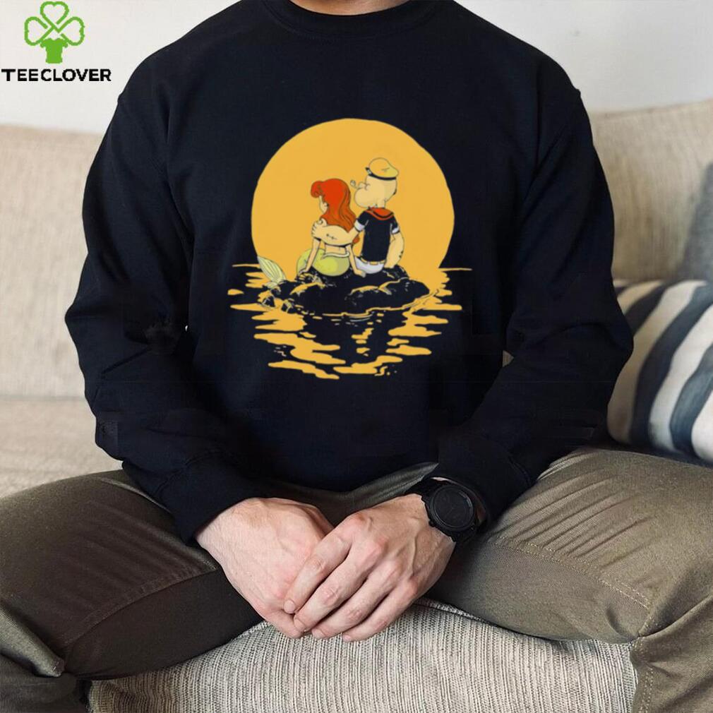 Popeye The Sailor X Ariel The Little Mermaid cartoon shirt Popeye The Sailor X Ariel The Little Mermaid cartoon shirt