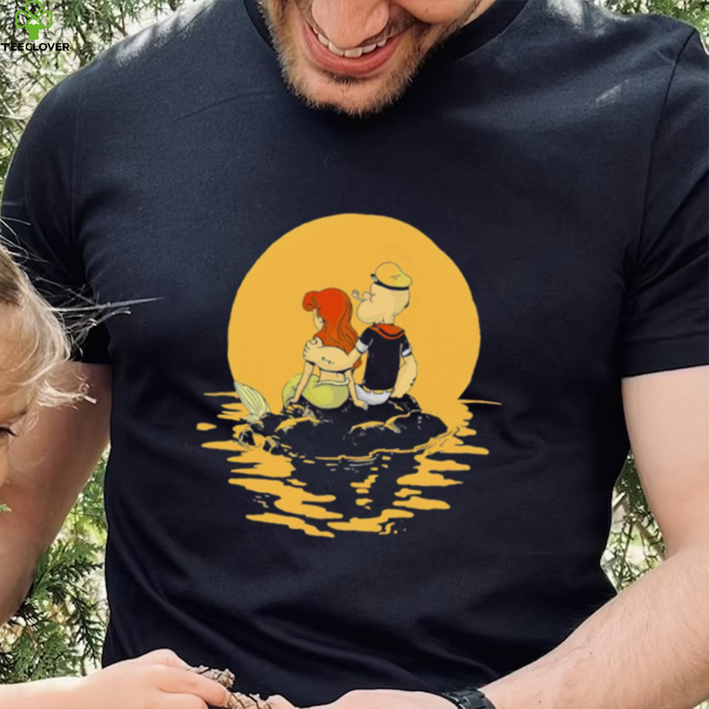 Popeye The Sailor X Ariel The Little Mermaid cartoon shirt Popeye The Sailor X Ariel The Little Mermaid cartoon shirt