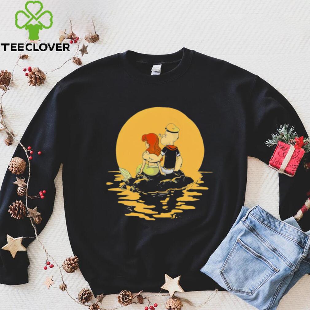 Popeye The Sailor X Ariel The Little Mermaid cartoon shirt Popeye The Sailor X Ariel The Little Mermaid cartoon shirt