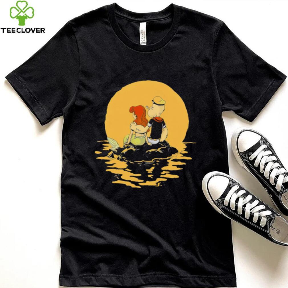 Popeye The Sailor X Ariel The Little Mermaid cartoon shirt Popeye The Sailor X Ariel The Little Mermaid cartoon shirt