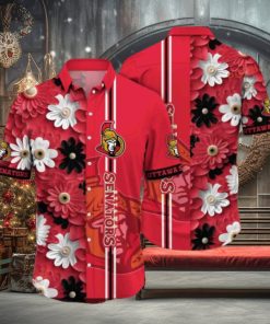 Popsicles Themed Ottawa Senators NHL Hawaiian Aloha Shirt