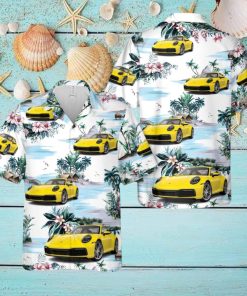 Porsche 911 Racing Yellow 3D Hawaiian Shirt Beach Lover Gift