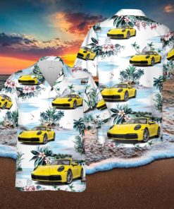 Porsche 911 Racing Yellow 3D Hawaiian Shirt Beach Lover Gift