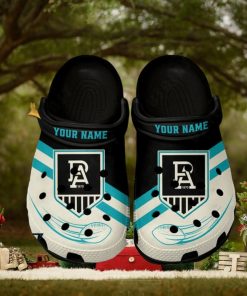 Port Adelaide Football Club AFL Classic Custom Name Crocs Clogs Shoes