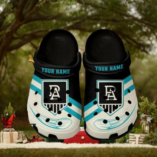 Port Adelaide Football Club AFL Classic Custom Name Crocs Clogs Shoes