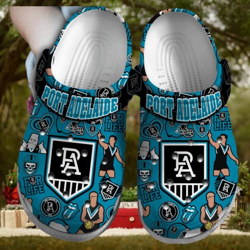 Port Adelaide Power AFL Sport Crocs Crocband Clogs Shoes Comfortable For Men Women and Kids – Footwearelite Exclusive