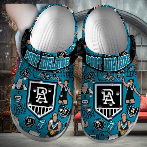 Port Adelaide Power AFL Sport Crocs Crocband Clogs Shoes Comfortable For Men Women and Kids – Footwearelite Exclusive