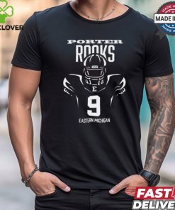 Porter Rooks #9 Eastern Michigan Football Green Endzone t shirt