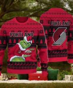 Portland Trail Blazers Grinch Christmas Ugly Sweater