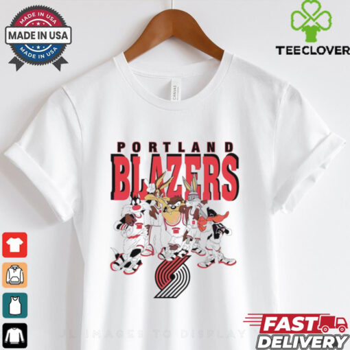 Portland Trail Blazers Looney Tunes characters NBA basketball shirt