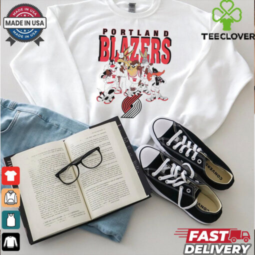 Portland Trail Blazers Looney Tunes characters NBA basketball shirt