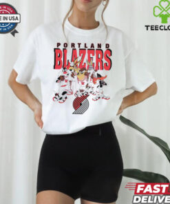 Portland Trail Blazers Looney Tunes characters NBA basketball shirt