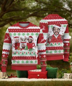 Post Malone Coffee Cups Ugly Xmas Christmas Sweater Christmas Gift