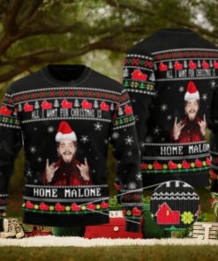 Post Malone Home Malone Ugly Christmas Sweater All Over Print Sweater Music Gift