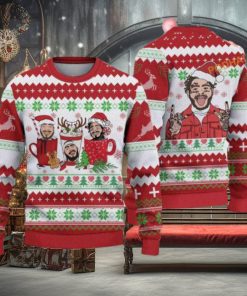 Post Malone Woolen Christmas Sweater, Funny Womens Christmas Sweater