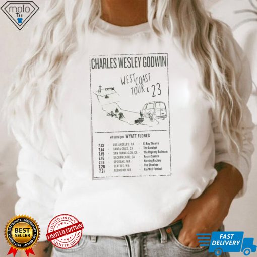 Poster Charles Wesley Godwin 2023 West Coast Tour shirt