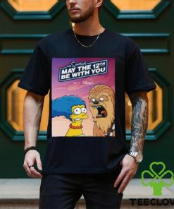 Poster For A New Simpsons Short MAY THE 12TH BE WITH YOU Marge Simpson And Chewbacca Star Wars Day 2024 Classic T Shirt