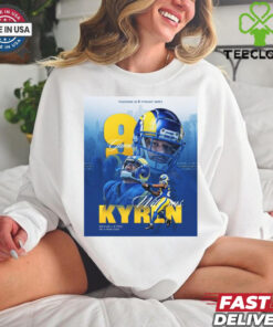 Poster Kyren Williams Los Angeles Rams NFL 2024 Touchdown In 9 Straight Games t shirt