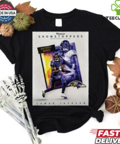 Poster Lamar Jackson Baltimore Ravens Showstoppers Quarterback Fathead t shirt