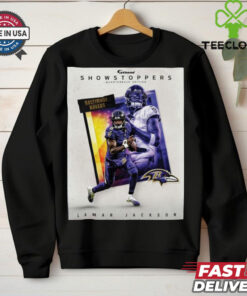 Poster Lamar Jackson Baltimore Ravens Showstoppers Quarterback Fathead t shirt
