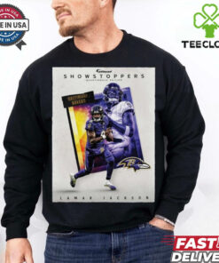 Poster Lamar Jackson Baltimore Ravens Showstoppers Quarterback Fathead t shirt