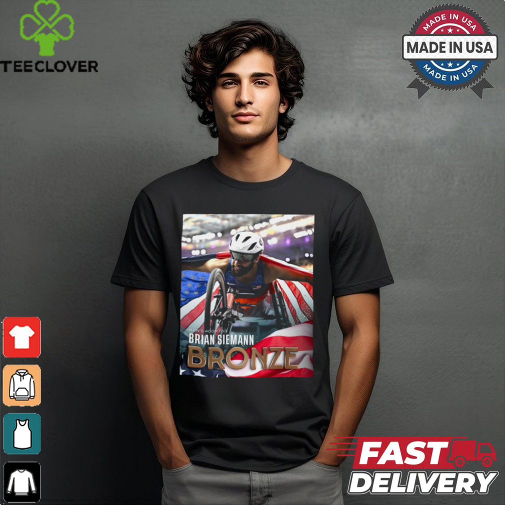 Poster Men’s 400 T53 Brian Siemann Bronze Medal Paris Paralympics 2024 t shirt Poster Men’s 400 T53 Brian Siemann Bronze Medal Paris Paralympics 2024 t shirt