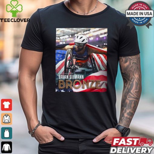 Poster Men’s 400 T53 Brian Siemann Bronze Medal Paris Paralympics 2024 t shirt