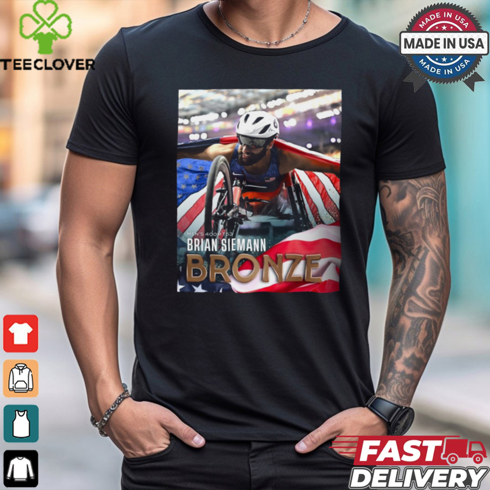 Poster Men’s 400 T53 Brian Siemann Bronze Medal Paris Paralympics 2024 t shirt Poster Men’s 400 T53 Brian Siemann Bronze Medal Paris Paralympics 2024 t shirt