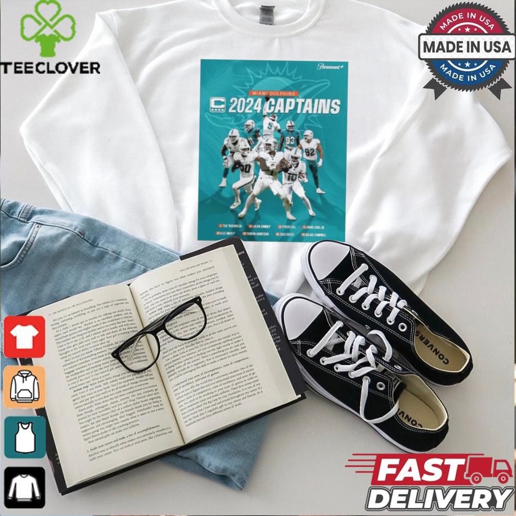 Poster Miami Dolphins 2024 Captains Tyreek Hill, Jalen Ramsey t shirt Poster Miami Dolphins 2024 Captains Tyreek Hill, Jalen Ramsey t shirt