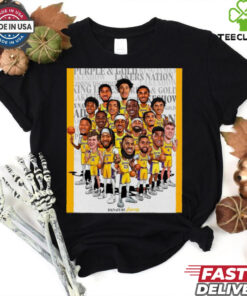 Poster NBA 2024 Los Angeles Lakers 24 Hours ‘Til Lakers Basketball Caricature t shirt