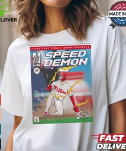 Poster Philadelphia Phillies MLB Dsariyart Comics Group Presents Speed Demon t shirt