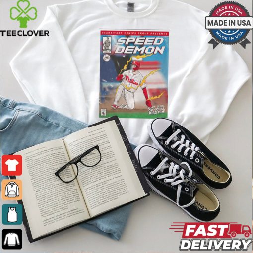 Poster Philadelphia Phillies MLB Dsariyart Comics Group Presents Speed Demon t shirt