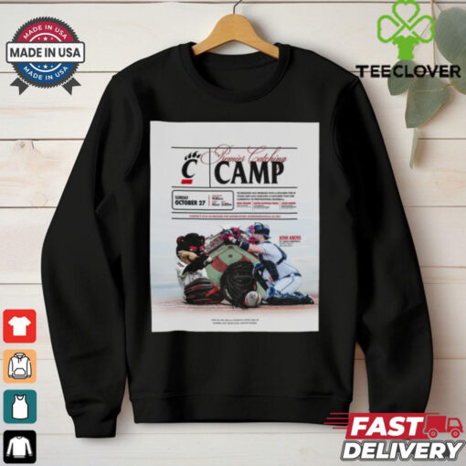 Poster Premier Catching Camp Josh Kross St. Louis Cardinals October 27 2024 at UC Baseball Stadium t hoodie, sweater, longsleeve, shirt v-neck, t-shirt