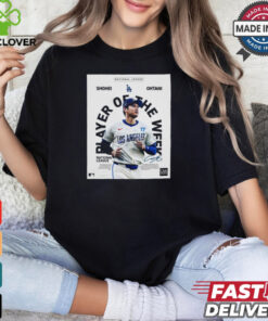 Poster Shohei Ohtani Los Angeles Dodgers Player Of The Week National League Signature t shirt