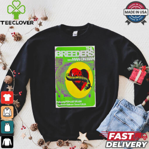 Poster The Breeders September 26 2024 Mission Ballroom Denver, CO Tour t hoodie, sweater, longsleeve, shirt v-neck, t-shirt