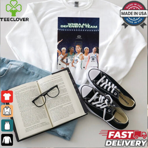 Poster WNBA’s All Defensive First team Are Napheesa Collier, A’ja Wilson, Ezi Magbegor, Dijonai Carrington, and Breanna Stewart t shirt