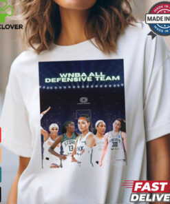 Poster WNBA’s All Defensive First team Are Napheesa Collier, A’ja Wilson, Ezi Magbegor, Dijonai Carrington, and Breanna Stewart t shirt