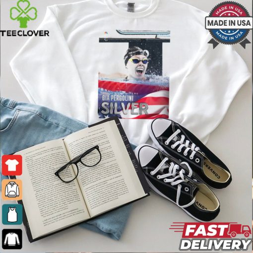 Poster Women’s 400M Freestyle S13 Gia Pergolini Silver Medal Paris Paralympics 2024 t shirt