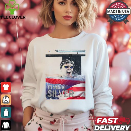 Poster Women’s 400M Freestyle S13 Gia Pergolini Silver Medal Paris Paralympics 2024 t shirt