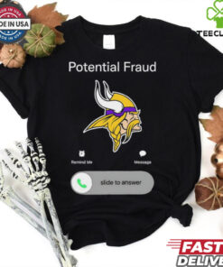 Potential fraud Minnesota Vikings slide to answer shirt