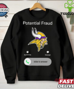 Potential fraud Minnesota Vikings slide to answer shirt