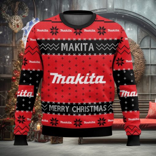 Power Tools Makita All Over Printed Ugly Christmas Sweater Trending Christmas Gift Ideas