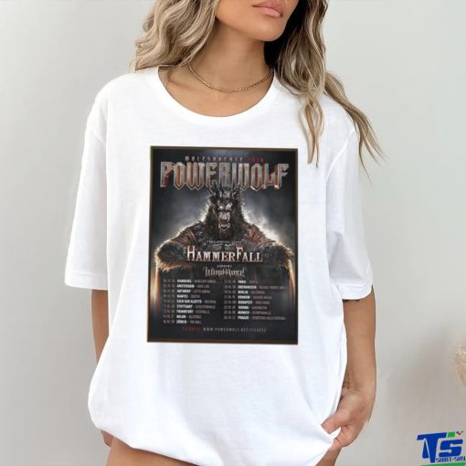 Powerwolf wolfsnachte 2024 with very special guest hammer fall home decor poster hoodie, sweater, longsleeve, shirt v-neck, t-shirt