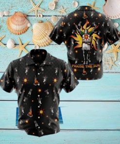 Praise The Sun Pattern Dark Souls Button Up Anime Hawaiian Shirt