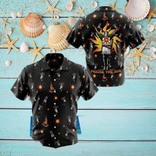 Praise The Sun Pattern Dark Souls Button Up Anime Hawaiian Shirt