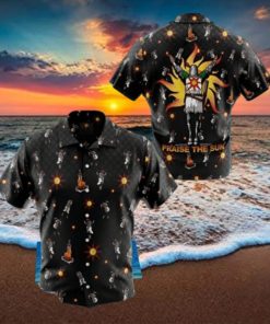 Praise The Sun Pattern Dark Souls Button Up Anime Hawaiian Shirt