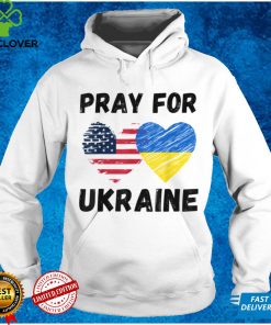 Pray For Ukraine Support Ukrainian American USA Heart T Shirt